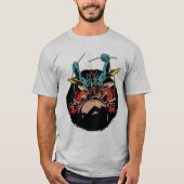 Vampire drum Player Musicus T-shirt (Voorkant)