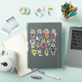 Vampire en Bloodhound Cartoon Sticker (iPad Cover)