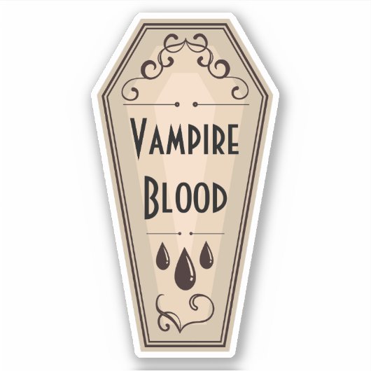 Vampire Étiquette d'apothecaire du sang (Devant)
