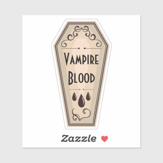 Vampire Étiquette d'apothecaire du sang (Feuille)