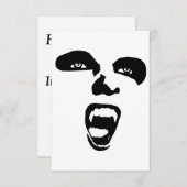 Vampire Face Horror Gothic original art Bedankkaart (Voorkant / Achterkant)