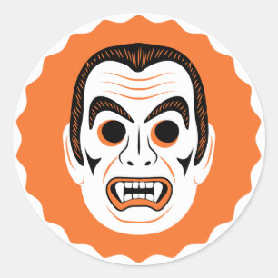 Vampire Face Ronde Sticker