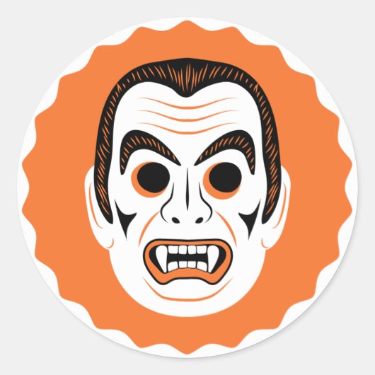 Vampire Face Ronde Sticker (Voorkant)