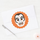 Vampire Face Ronde Sticker (Envelop)