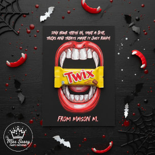 Vampire Fang Beet Halloween Grappige Candy Gram Notitiekaartje