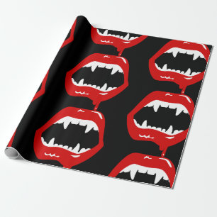 Vampire Fangs Spooky eng monster Cadeaupapier