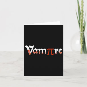 Vampire Funny Halloween Pi Day Joke Kostuum Wiskun Kaart