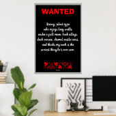 Vampire Gezochte Grappig Gothic Art Print (Thuiskantoor)