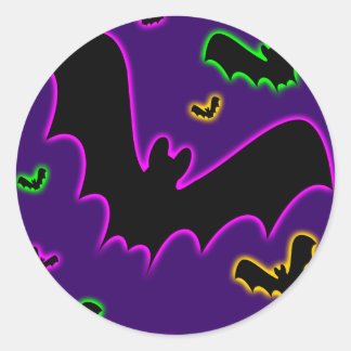 Vampire Glow Bats Ronde Sticker
