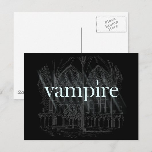 Vampire Gothic Briefkaart (Voorkant / Achterkant)
