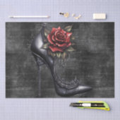 Vampire Gothic Roos Zwart Heel Pattern Tissuepapier (Craft)