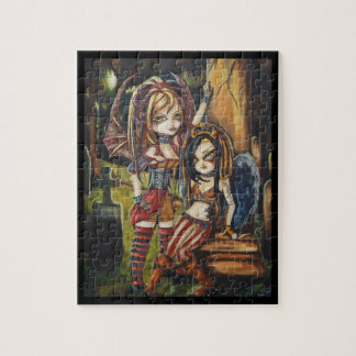 Vampire Gothic Sisters Fantasy Art Puzzle in Tin Legpuzzel