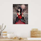 Vampire Gotische Sprookjes Kunst Poster Print (Keuken)