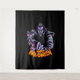 Vampire Halloween Backdrop Wandkleed