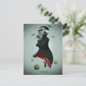 Vampire halloween briefkaart (Staand voorkant)