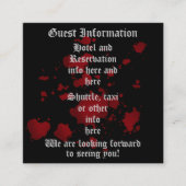 Vampire Halloween bruiloft gastinformatie Informatiekaartje (Voorkant)