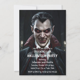 Vampire Halloween-feest uitnodiging Gotische Dracu
