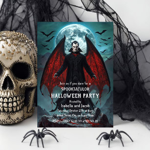 Vampire Halloween-feest uitnodiging Gotische vleer