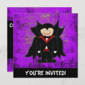 Vampire Halloween Invitation Kaart (Voorkant / Achterkant)