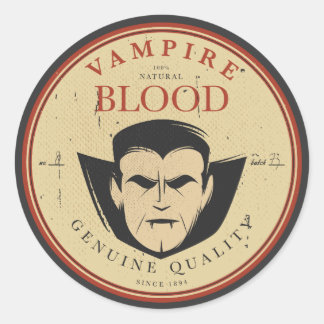 Vampire  Halloween Label in bloed