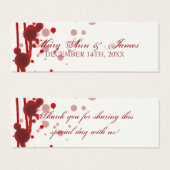 Vampire Halloween Mariage Favor Balise Faux sang R (Devant & derrière)