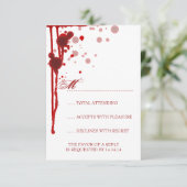 Vampire Halloween Mariage RSVP faux sang rouge (Debout devant)