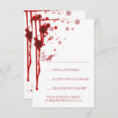 Vampire Halloween Mariage RSVP faux sang rouge (Devant / Derrière)