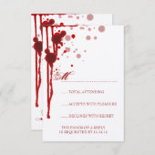 Vampire Halloween Mariage RSVP faux sang rouge (Devant / Derrière)
