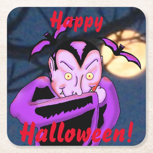 Vampire Halloween Onderzetters (Voorkant)