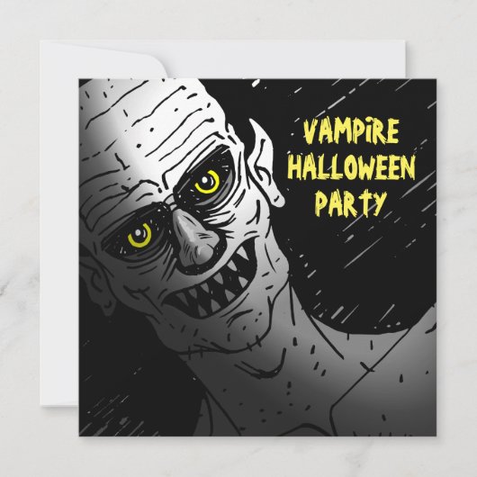 Vampire Halloween Party Invitation Kaart (Voorkant)
