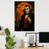 Vampire Halloween Poster (Thuiskantoor)