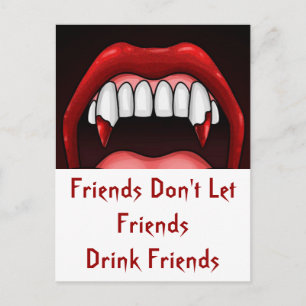 Vampire Halloween Teeth Briefkaart