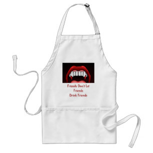 Vampire Halloween Teeth Standaard Schort