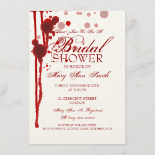 Vampire Halloween Vrijgezellenfeest Fake Blood Red Kaart