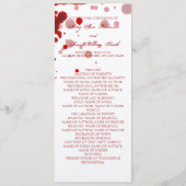Vampire Halloween Wedding Program Fake Blood Red Programma (Voorkant)