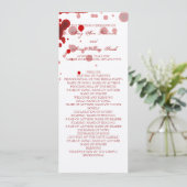 Vampire Halloween Wedding Program Fake Blood Red Programma (Staand voorkant)