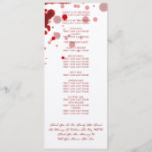 Vampire Halloween Wedding Program Fake Blood Red Programma (Achterkant)