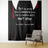 Vampire Hol Party Stopt Niet Halloween Achtergrond Wandkleed (In situ)