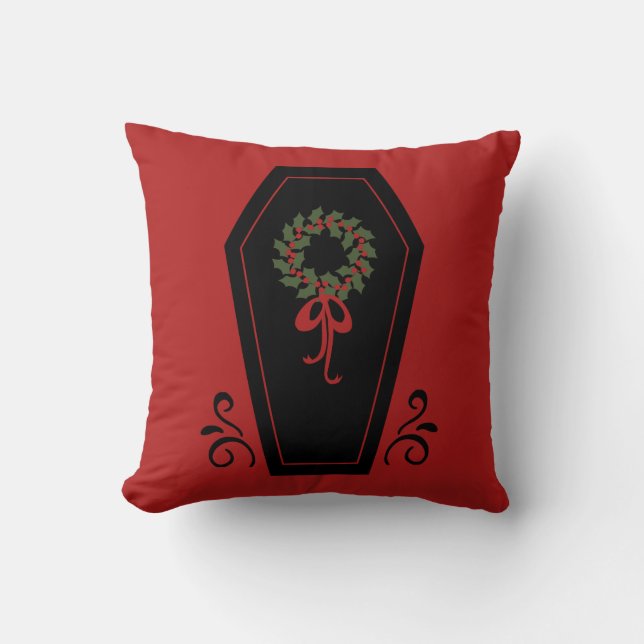 Vampire Holiday Coffin Kussen (Voorkant)