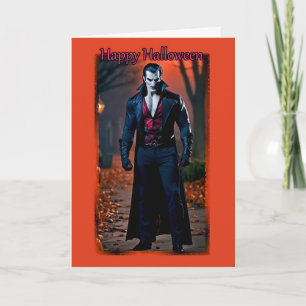 Vampire Hunk Halloween Kaart