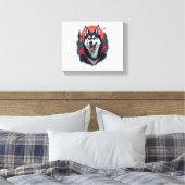 Vampire Husky Bite Canvas Afdruk (Insitu (Slaapkamer))