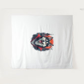 Vampire Husky Bite Wandkleed (Voorkant (horizontaal))