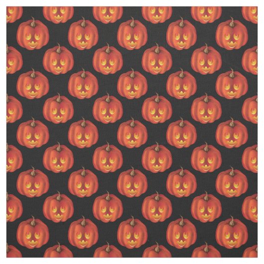 Vampire Jack O Lantern Halloween Pattern Stof (Swatch)