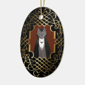 Vampire Kat Portrait Ornament (Links)