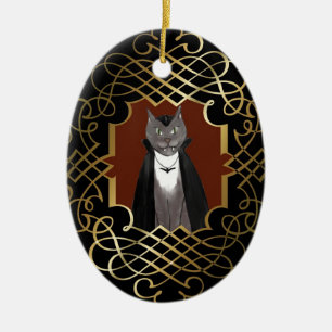 Vampire Kat Portrait Ornament