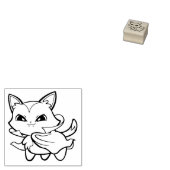 Vampire Kitty Cat Rubber Stamp Rubberstempel (Gestempeld)