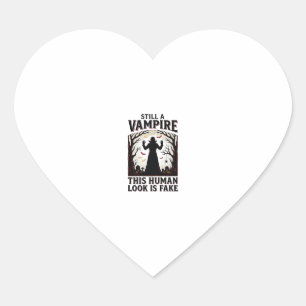 Vampire kostuum shirt grappig Halloween menselijke Hart Sticker