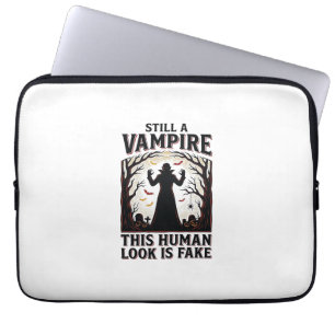 Vampire kostuum shirt grappig Halloween menselijke Laptop Sleeve