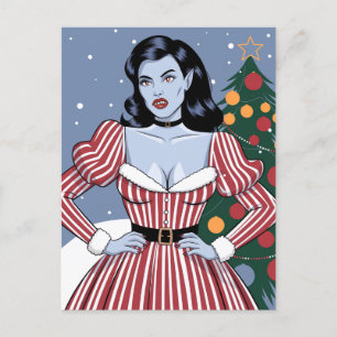 Vampire Lady Christmas Briefkaart