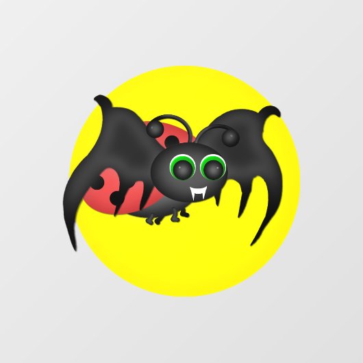 Vampire Ladybug Bat Raamsticker (Vel)